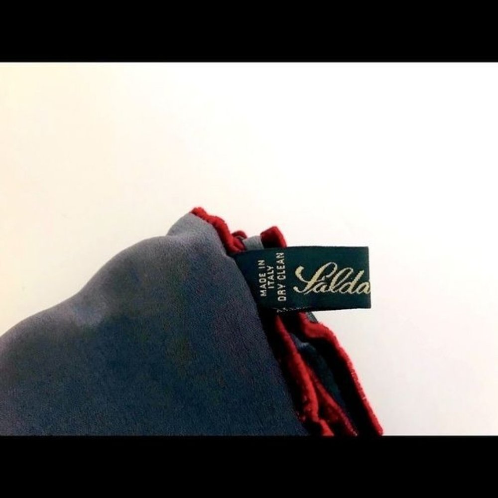 NEW Saldarini Luxurious Burnout Velvet & Silk Scarf  NWOT - Picture 8 of 12